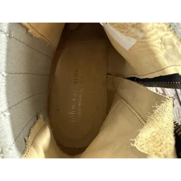 John Varvatos Harness suede Boots Size 11 color Grey handmade in Italy New - Picture 7 of 9